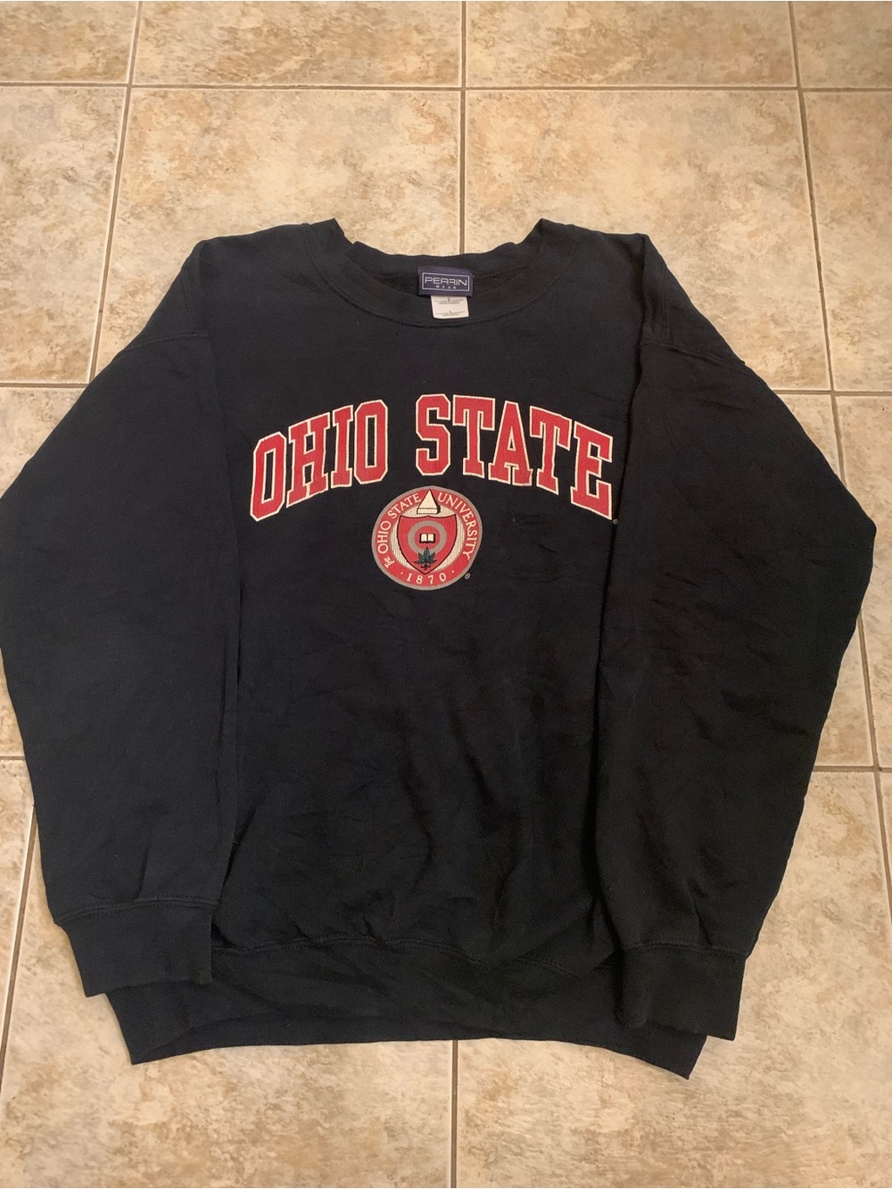 Ohio State Black Crewneck Sweatshirt - Collegiate Comfort size large